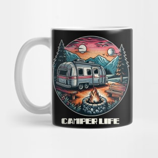 Airstream camper sunset Mug